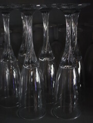 reflections in glass glasses shelf showcase elegant tableware container
