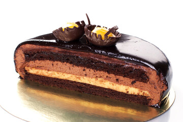 Chocolate Cake with caramel and glaze