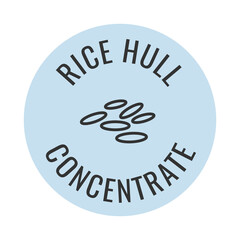 Rice hull concentrate label for beauty product