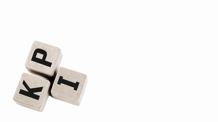 KPI, Key Performance Indicator. business goals, performance results and indicators . For business planning. Copy space.