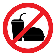 Do not eat foods here , Eating food is prohibited, Eating food is restricted