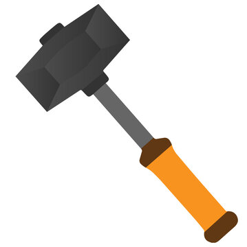 Sledge hammer isolated on white