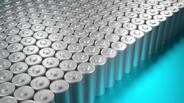 Lithium Battery concept - electrical power supply of rechargeable source - 3D illustration