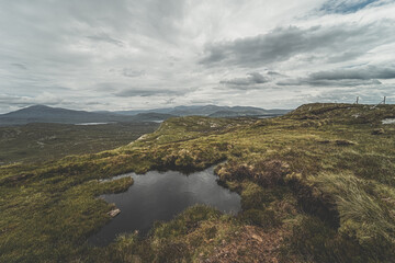 Alpine hills and sky