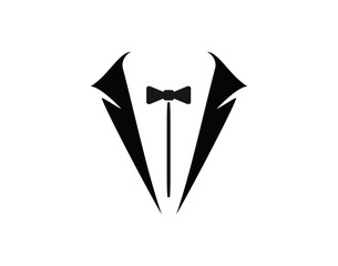 Tuxedo Man Logo Symbols Black Icons Template - obrazy, fototapety, plakaty