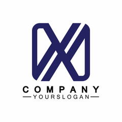 X Letter Logo Template vector icon