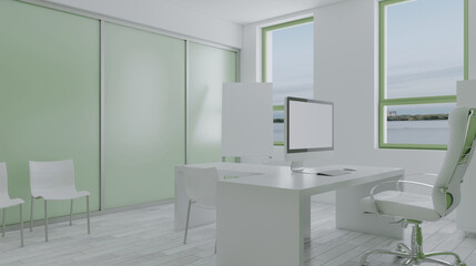 Modern meeting room. 3D rendering.