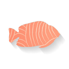 Colored fish icon. An abstract design or decoration element