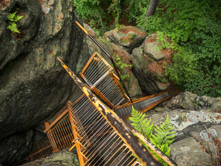 Bielatal in der Sächsischen Schweiz - Stiege zum Sachsenstein