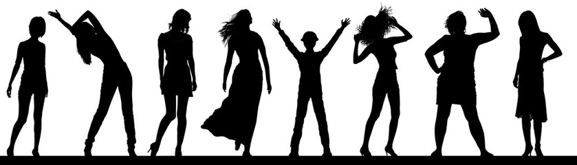 日本人女性シルエット