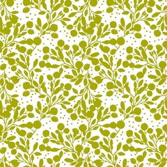 seamless natural pattern with olive leaves