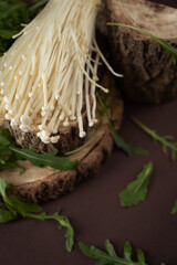 mushrooms on a stump