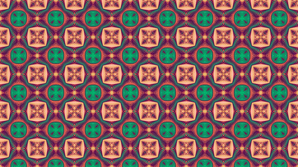 abstraction repeaters pattern. circular and square elastic elements. multi-tone background. texture.