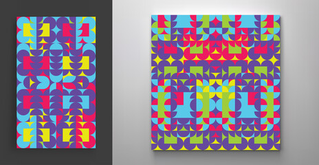Abstract geometric design. Vector illustration. Pattern can be used as a template for brochure, annual report, magazine, poster, cover, presentation, flyer and banner.