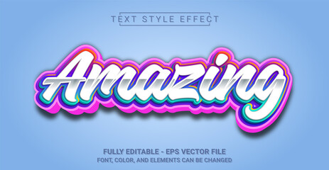Amazing Text Style Effect. Editable Graphic Text Template.
