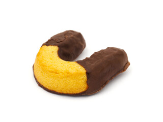 Chocolate biscuit isolated on white background