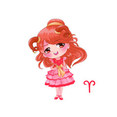 chibi aries zodiac sign