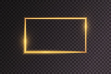 Collection of futuristic hud light gold frame.