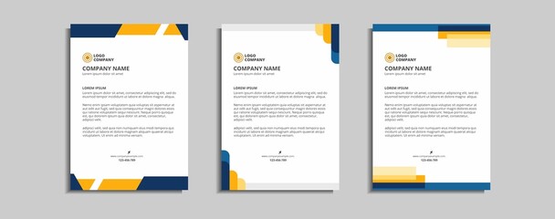 modern corporate letterhead template design
