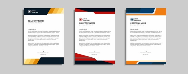 modern corporate letterhead template design