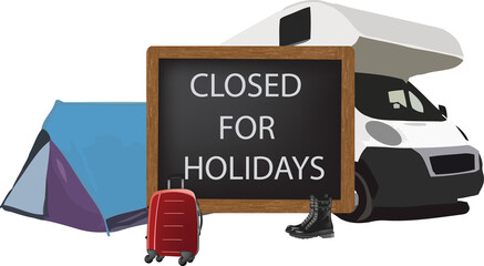 blackboard with written closed for holidays blackboard with written closed for holidays-