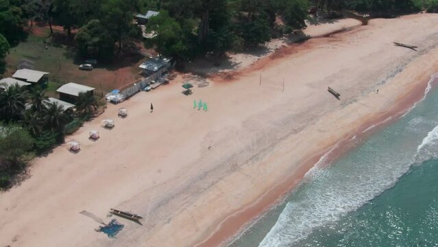 a beautiful beach in Robertsport on the west coast of Africa in Liberia