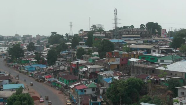 Cityscape of Monrovia in Liberia