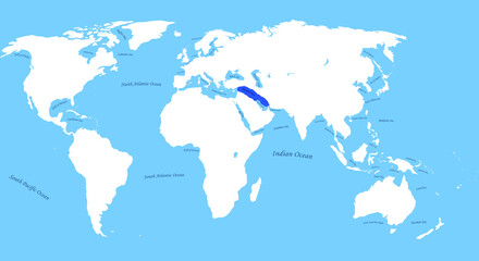 Fototapeta na wymiar Map of Akkadian Empire Middle East Asia
