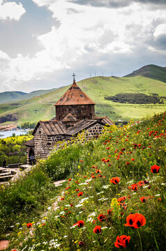 Sevanavank, a monastic complex located on a peninsula at the northwestern shore of Lake Sevan in the Gegharkunik Province of Armenia, not far from the town of Sevan, Armenia