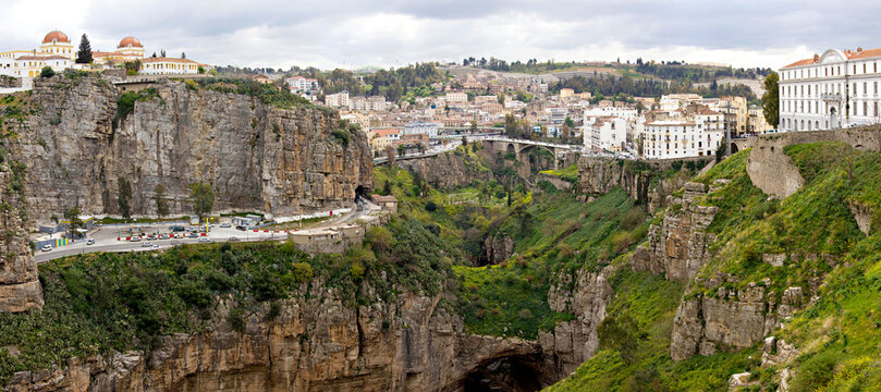 View of Constantine city on the cliff, Algeria