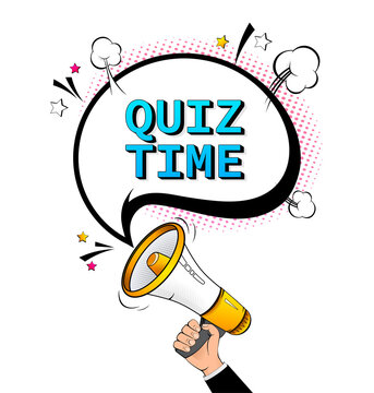 Quiz time banner with colorful brush strokes Vector Image