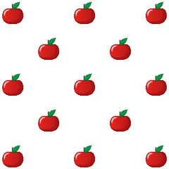 Classic abstract illustration with red pixel apple pattern design. Pixel vector illustration. Abstract background