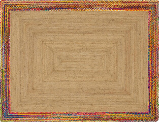 Modern geometry living area room jute rugs. Interior room modern design floor wall carpet rug...