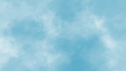 Natural morning blue sky with clouds, Light blue bright abstract watercolor painted sky background, Abstract background of white fluffy clouds on a blurry blue sky for design, and wallpaper.