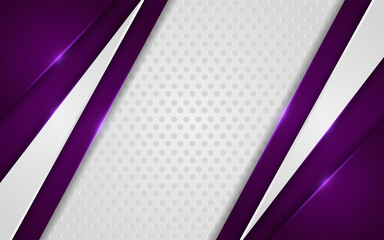 Obraz premium Abstract modern white background combination with line purple glowing