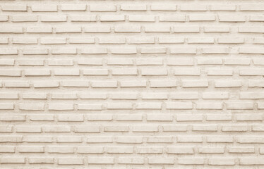 Cream and beige brick wall texture background. Brickwork and stonework flooring interior.	