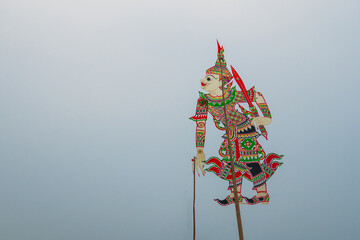 Shadow puppet and the sky (Thai Nang Talung) was one form of traditional public entertainment in the south of Thailand 