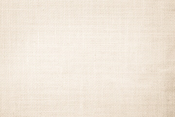 Jute hessian sackcloth burlap canvas woven texture background pattern in light beige cream brown color blank. Natural weaving fiber linen and cotton cloth decoration.	