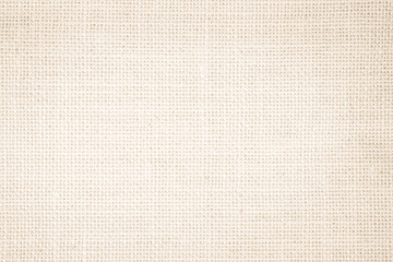 Jute hessian sackcloth burlap canvas woven texture background pattern in light beige cream brown color blank. Natural weaving fiber linen and cotton cloth decoration.	