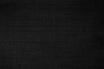 Black Hemp rope texture background. Haircloth wale black dark cloth wallpaper. 