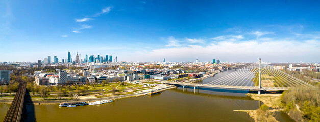Panorama Warszawy, widok z okolic Mostu Poniatowskiego