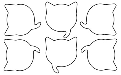 猫ちゃんふきだしセット