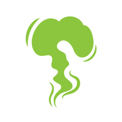 Smoke effect. Bad smell and dust floating in the air.