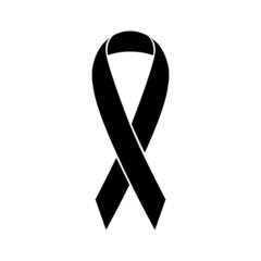 AIDS ribbon icon on white background.