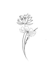 hand drawn flower