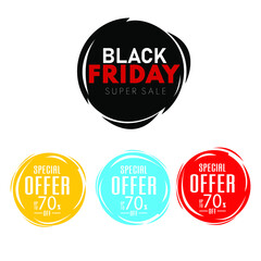 Fototapeta na wymiar black Friday ,best price, Special offer , low price round bubbles tag design vector 