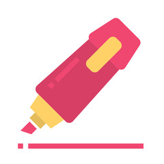 highlighter flat icon 