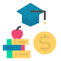 tuition flat icon 