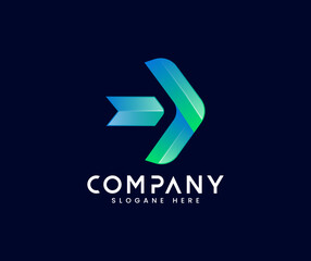 Logistic and arrow symbol logo delivery logo design arrow icon vector