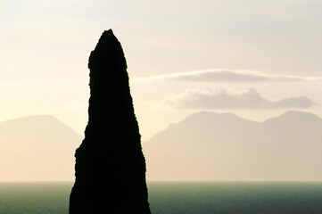 Standing stone, part of prehistoric alignment at Ballochroy on the Kintyre peninsula, Scotland, UK....